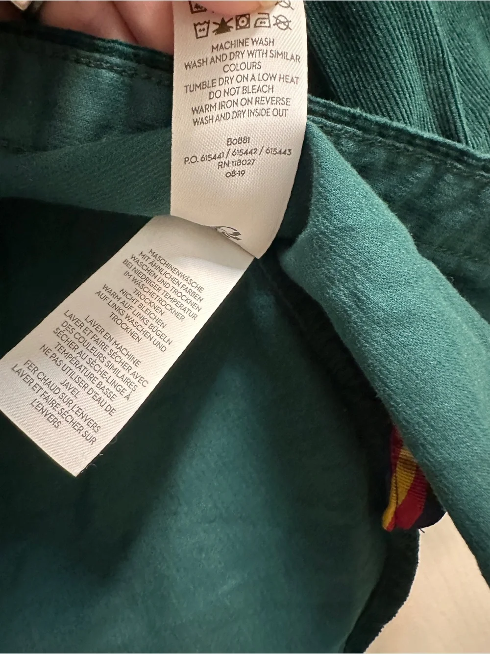 Mini Boden x Harry Potter Green Kids Corduroy Button-Up Shirt size 11-12 unisex